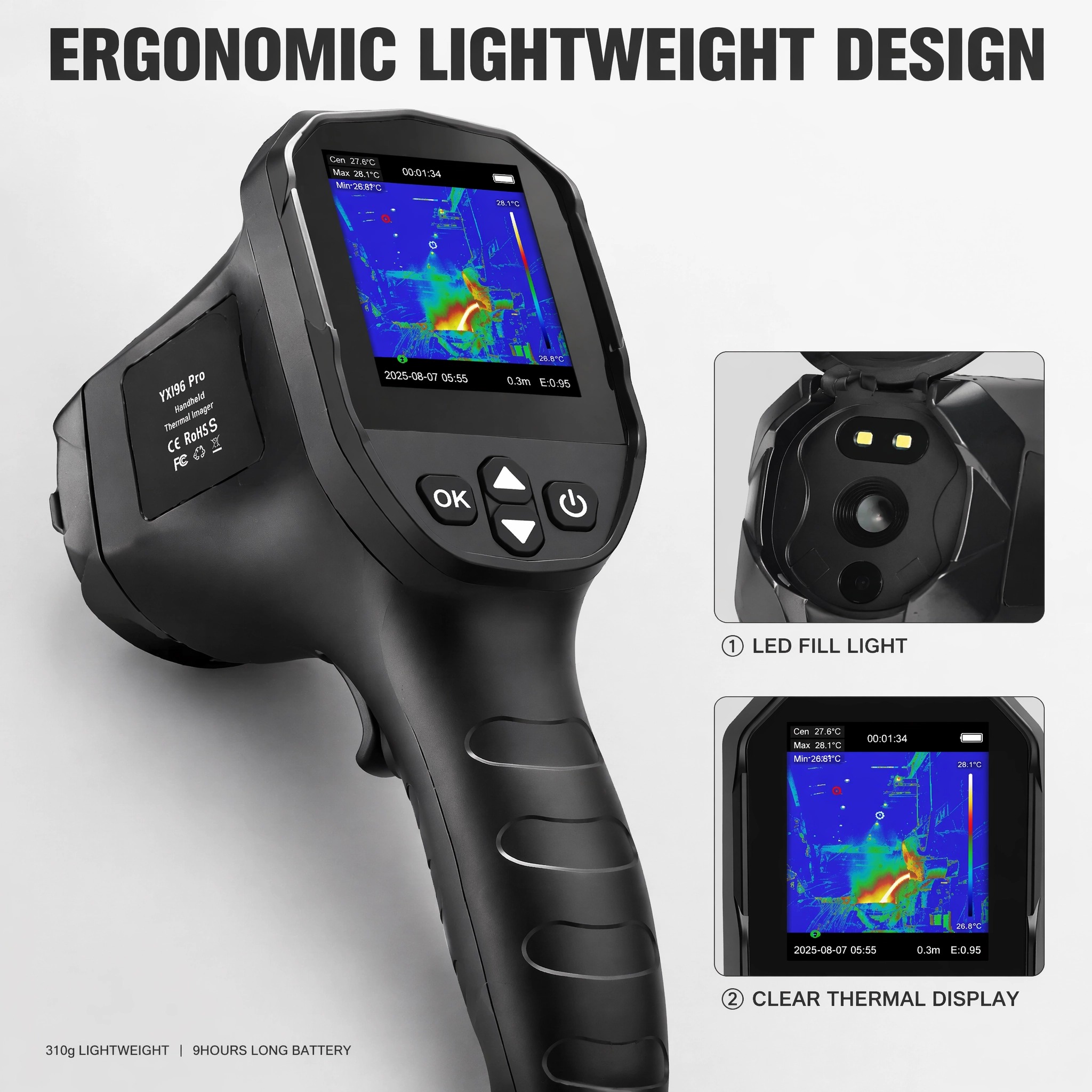 HP-YXI96/YXI96 Pro draagbare w - Nf 521 Thermal Imaging Camera recensie en prijs
